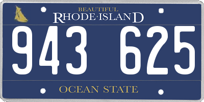 RI license plate 943625