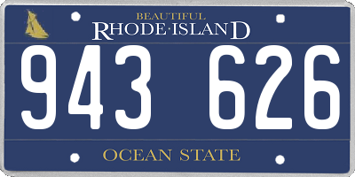 RI license plate 943626