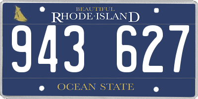 RI license plate 943627