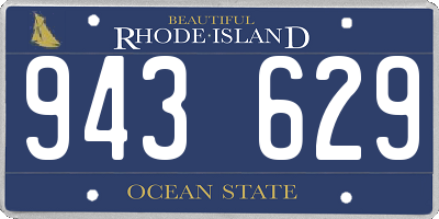 RI license plate 943629
