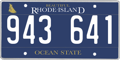 RI license plate 943641