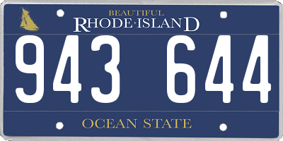 RI license plate 943644
