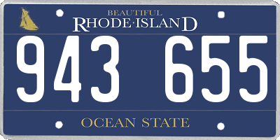 RI license plate 943655