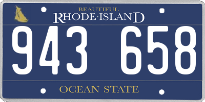RI license plate 943658