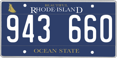 RI license plate 943660