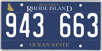 RI license plate 943663