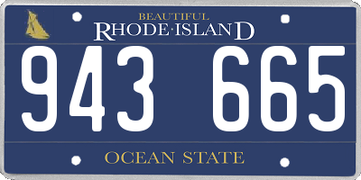 RI license plate 943665