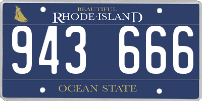 RI license plate 943666
