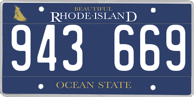 RI license plate 943669