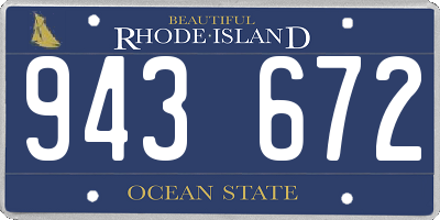 RI license plate 943672