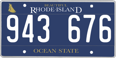 RI license plate 943676