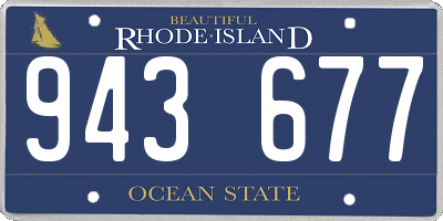 RI license plate 943677