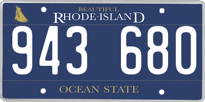 RI license plate 943680