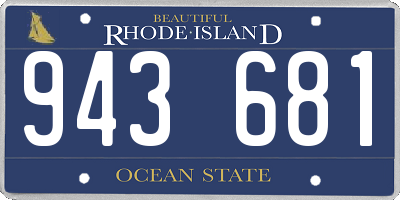 RI license plate 943681