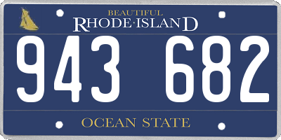 RI license plate 943682