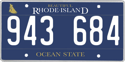RI license plate 943684