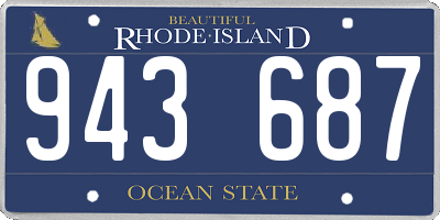 RI license plate 943687