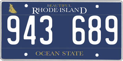 RI license plate 943689
