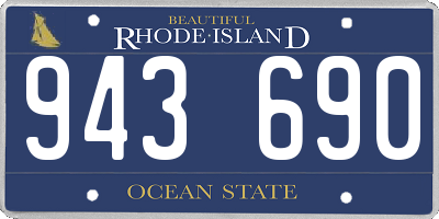 RI license plate 943690