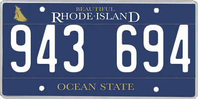 RI license plate 943694