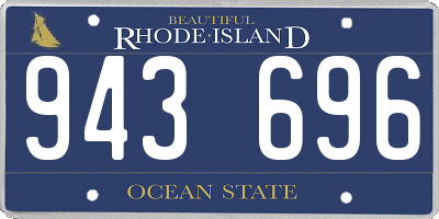 RI license plate 943696