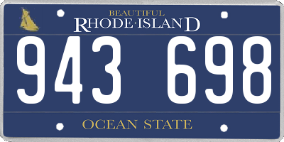 RI license plate 943698