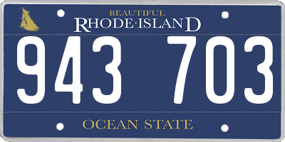 RI license plate 943703