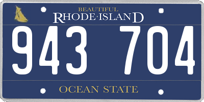 RI license plate 943704
