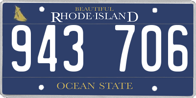RI license plate 943706