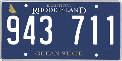 RI license plate 943711