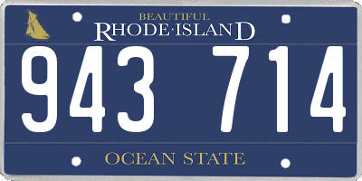 RI license plate 943714
