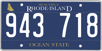 RI license plate 943718