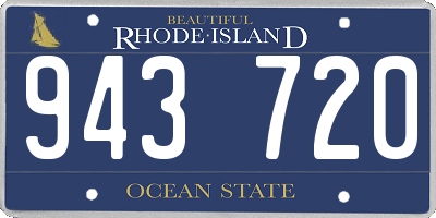RI license plate 943720