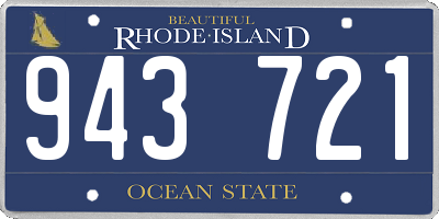 RI license plate 943721