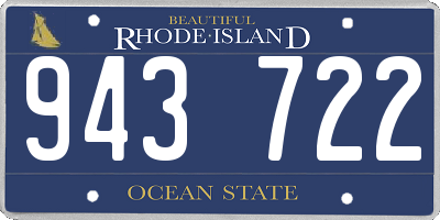 RI license plate 943722