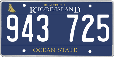 RI license plate 943725