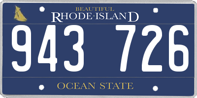 RI license plate 943726