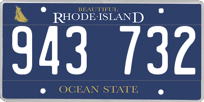 RI license plate 943732