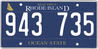 RI license plate 943735