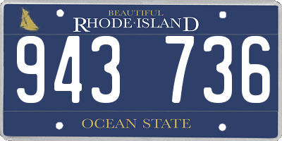 RI license plate 943736