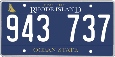 RI license plate 943737