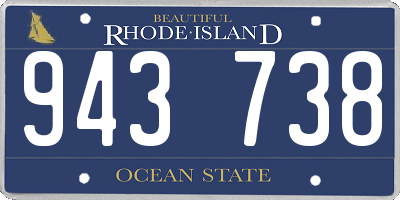 RI license plate 943738