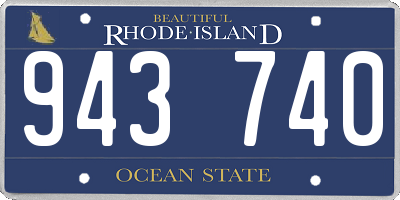 RI license plate 943740
