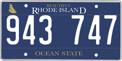 RI license plate 943747