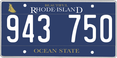 RI license plate 943750