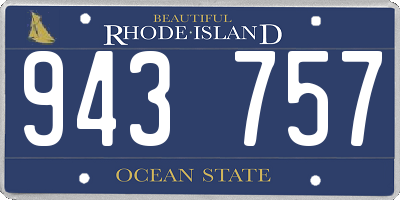 RI license plate 943757