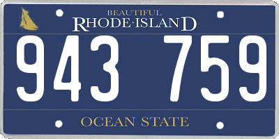 RI license plate 943759