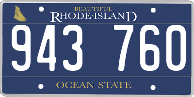 RI license plate 943760
