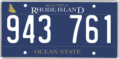 RI license plate 943761