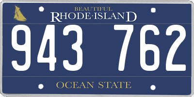 RI license plate 943762